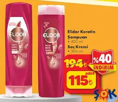 ELİDOR KERATİN ŞAMPUAN 400 ML / SAÇ KREMİ 350 ML
